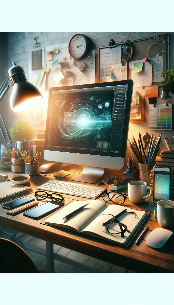 Accompagnement Ordinateur sur un bureau pour la transformation numérique d'entreprise